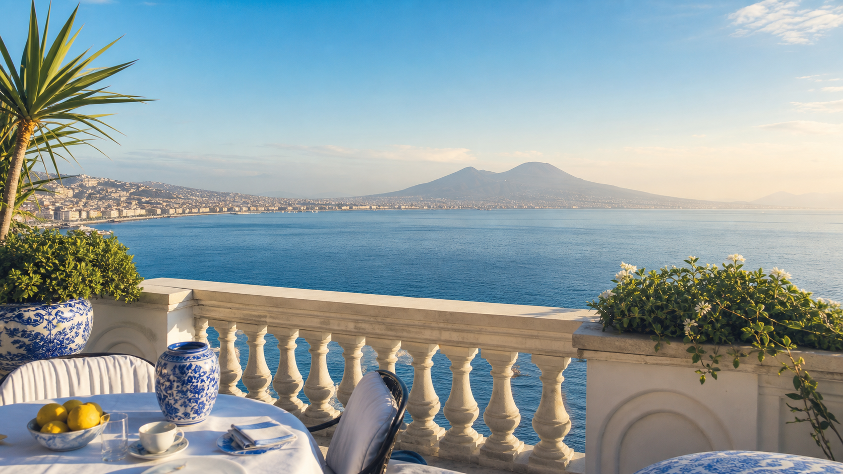 Terrazza con vista sul Golfo di Napoli